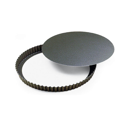 Louis Tellier Gobel Loose Bottom Round Fluted Tart 11'' Diam 1.4'' High (226640) - iFoodservice Online