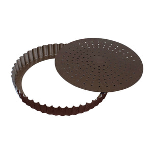 Louis Tellier Gobel N.S. Loose Bottom Fluted Perforated Tart/Quiche Pan ã˜ 11 (226441) - iFoodservice Online