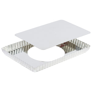 Louis Tellier Gobel Tin Rect Fluted Tart Mould Loose Bottom 11 3/8''X1''H (125810) - iFoodservice Online