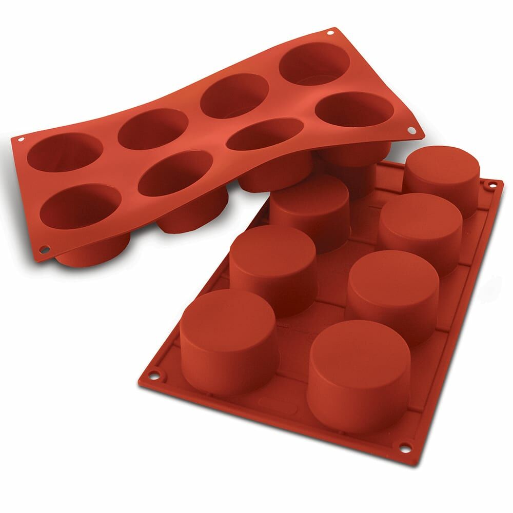 Louis Tellier Silikomart - Cylinder Red Mold 6 Units (SF127) - iFoodservice Online