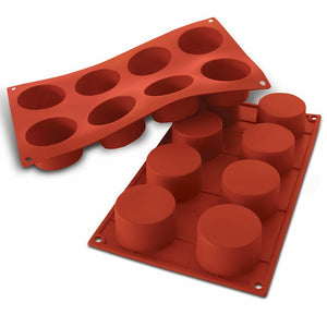 Louis Tellier Silikomart - Cylinder Red Mold 6 Units (SF127) - iFoodservice Online