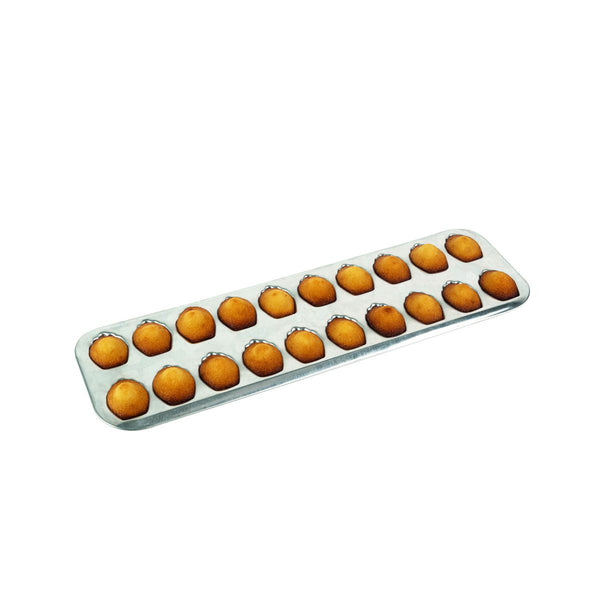 Louis Tellier Tin Small Madeleine Baking Sheet 15 1/2''X 5'' X 1/2''H (164510) - iFoodservice Online