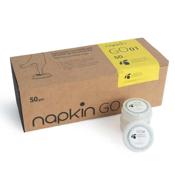 Napkin Go Sorrento Lemons Disposable Wet Wipes - iFoodservice Online