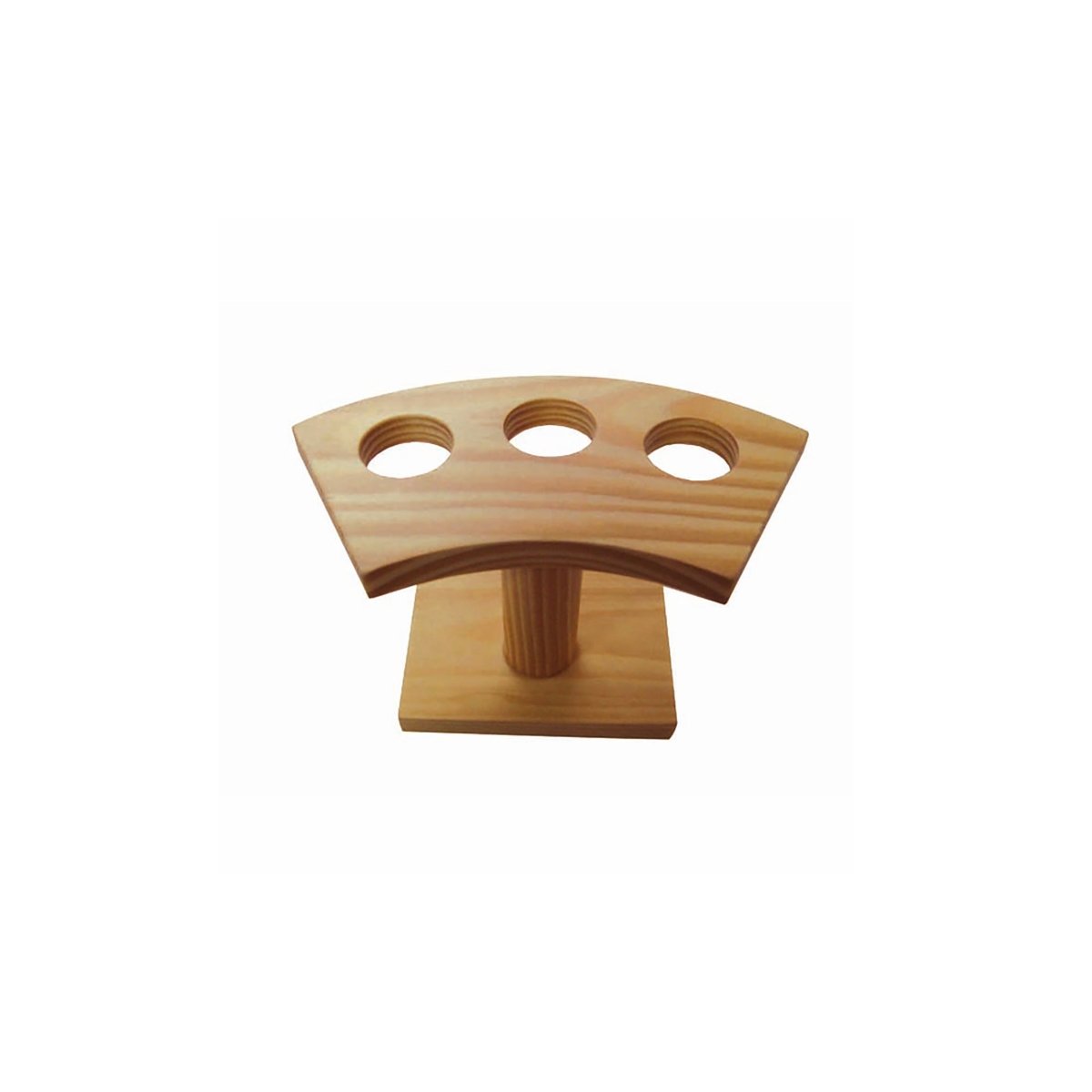 Packnwood 3 Holes Bamboo Cone and Temaki Display D:0.8in 6.25 x 3 x 3.5in - iFoodservice Online