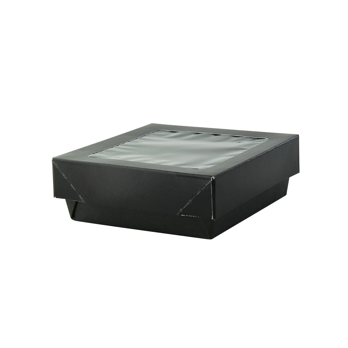 Packnwood Bakeable Black Kray Box with PET Lid 12oz L:4.5in W:4.5in H:1.6in Up to 350F(Base Only) - iFoodservice Online