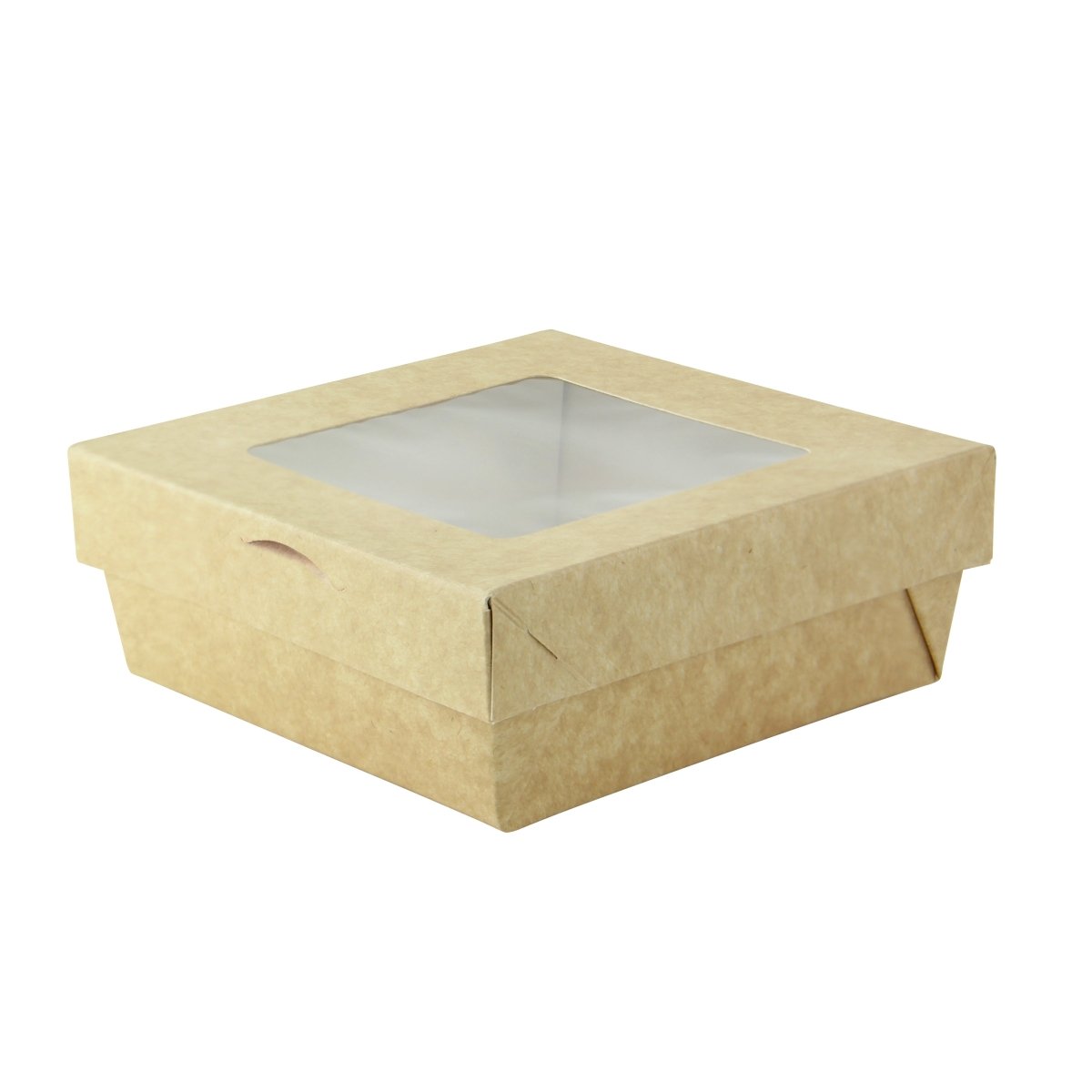 Packnwood Bakeable Kraft Kray Box with PET Lid 22oz L:5.3in W:5.3in H:2in Up to 350F(Base Only) - iFoodservice Online