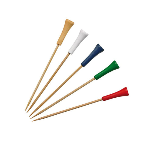 Packnwood Bamboo Golf Tee Skewers (Assorted Colors) L:4.7in - iFoodservice Online