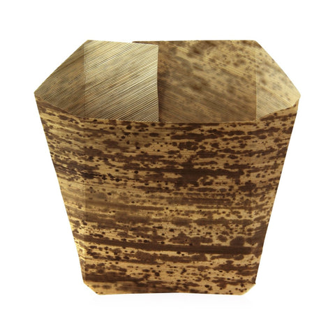 Packnwood Bamboo Leaf Scoop/Tray 7oz H:Back:5.2in H:Front:3.7in W:3.5in - iFoodservice Online