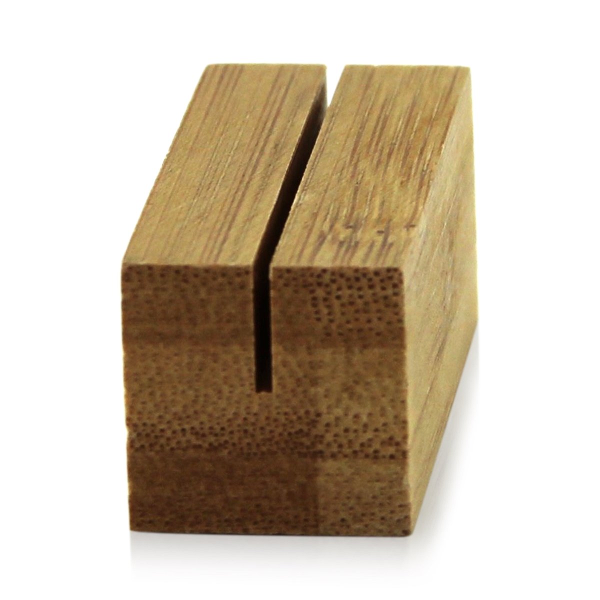 Packnwood Bamboo Reusable Square Card Holder L:2.2in W:0.8in H:0.8in - iFoodservice Online