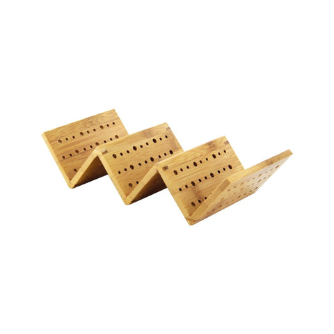 Packnwood Bamboo Reusable Taco Holder for 3 Tacos L:8.2in W:4in H:1.9in - iFoodservice Online