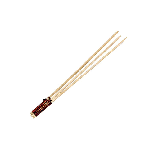 Packnwood Bamboo Skewer 3 Prong with Tied End L:3.14in W:0.2in - iFoodservice Online