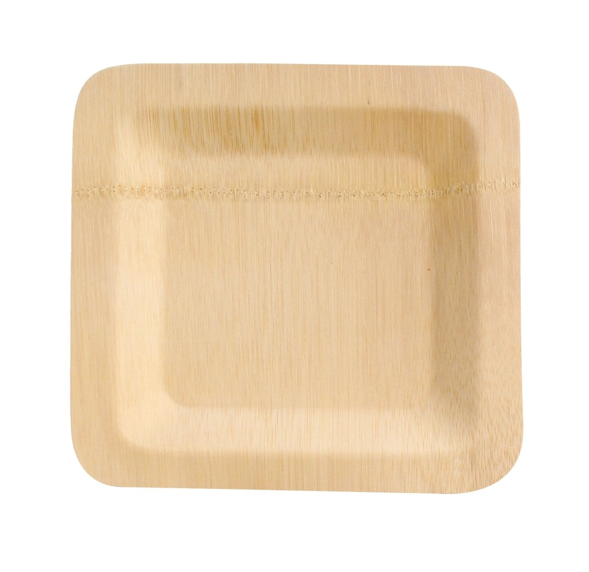 Packnwood Bamboo Veneer Square Plate L:9in W:9in H:0.45in - iFoodservice Online