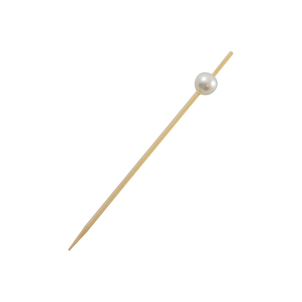 Packnwood BIJOU Bamboo Pick with White Pearl L:3.5in - iFoodservice Online