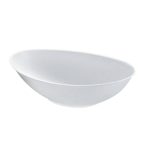 Packnwood Bio n Chic Oval White Sugarcane Bowl (No added PFAs) 51oz L:10.6in W:6.2in - iFoodservice Online