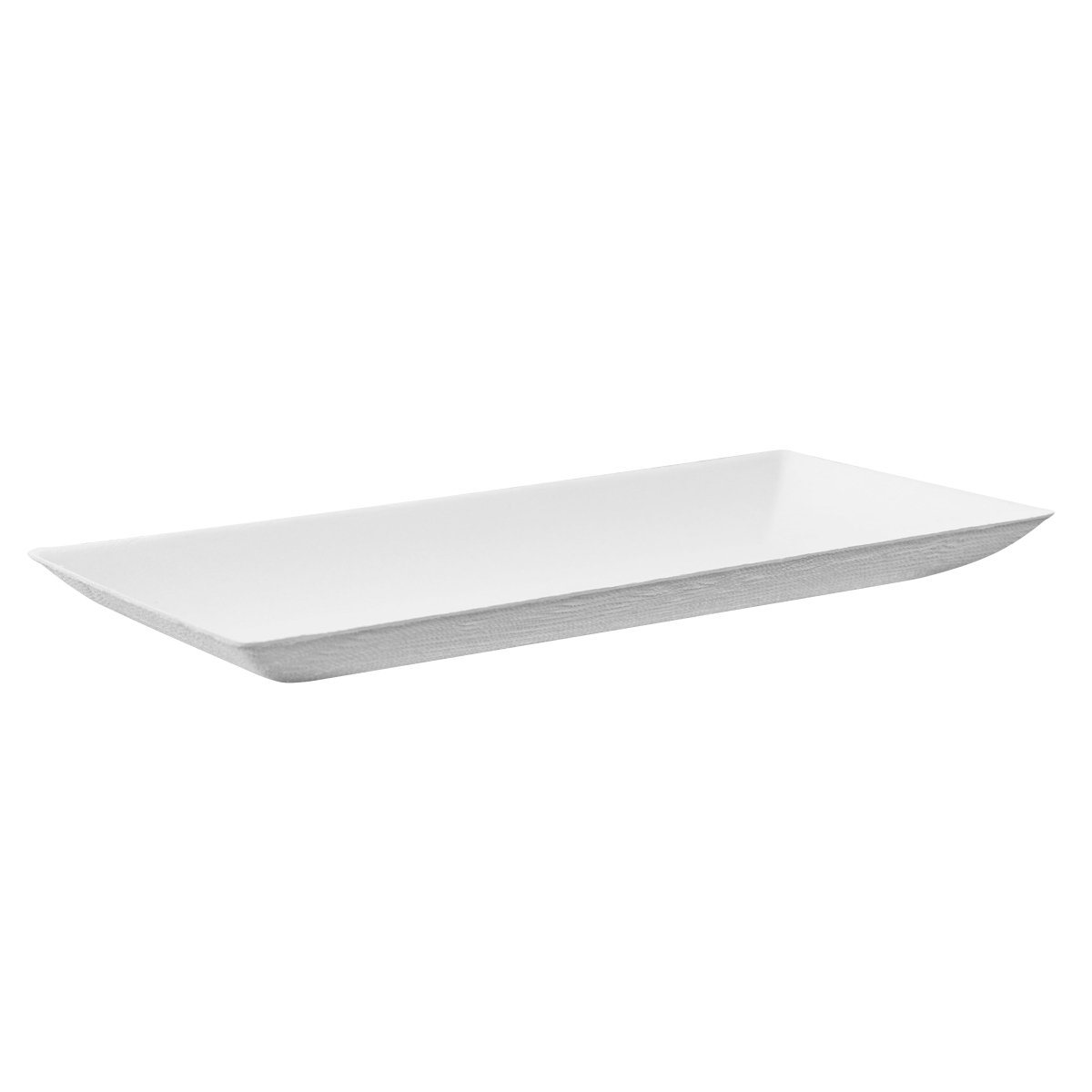Packnwood Bio n Chic Rectangular White Sugarcane Plate (No added PFAs) L:7in W:3.5in H:0.5in - iFoodservice Online