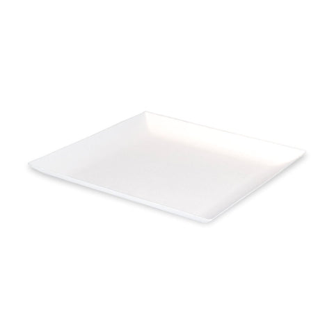 Packnwood Bio n Chic White Sugarcane Plate (No added PFAs) L:6.3in W:6.3in H:0.55in - iFoodservice Online