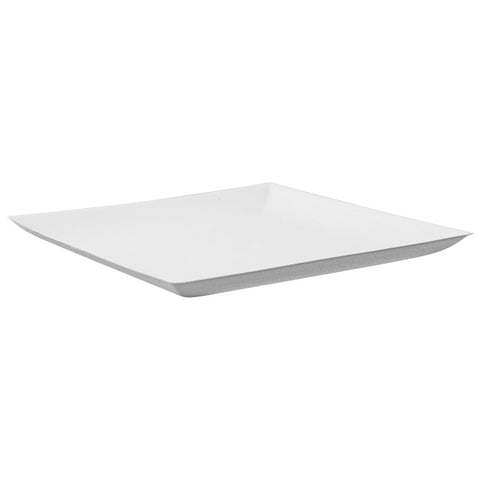 Packnwood Bio n Chic White Sugarcane Plate (No added PFAs) L:7in W:7in H:0.6in - iFoodservice Online