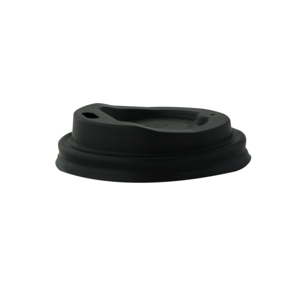 Packnwood Black Compostable coffee lid for 4oz D:2.45in - iFoodservice Online
