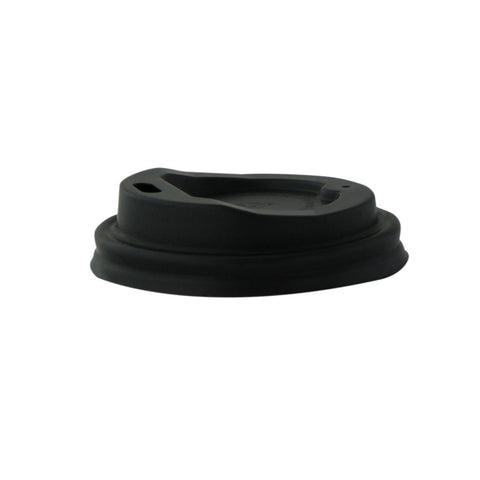 Packnwood Black Compostable coffee lid for 4oz D:2.45in - iFoodservice Online