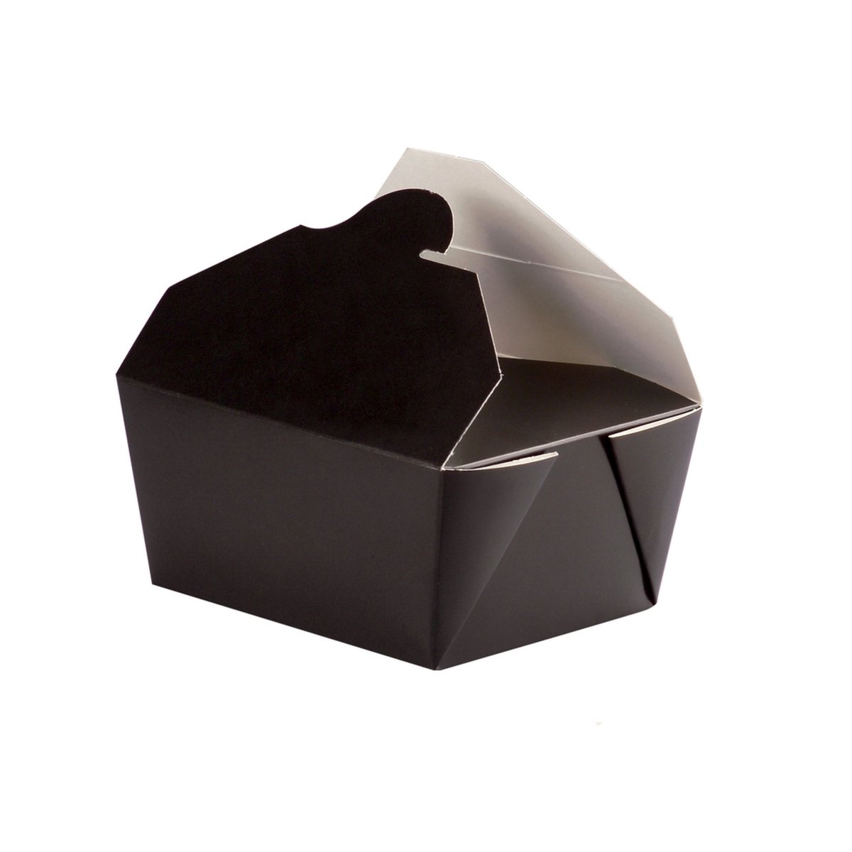 Packnwood Black Meal Box 70oz Base:L:7.7in W:5.5in H:2.5in Top:L:8.5in W:6.3in H:2.5in - iFoodservice Online