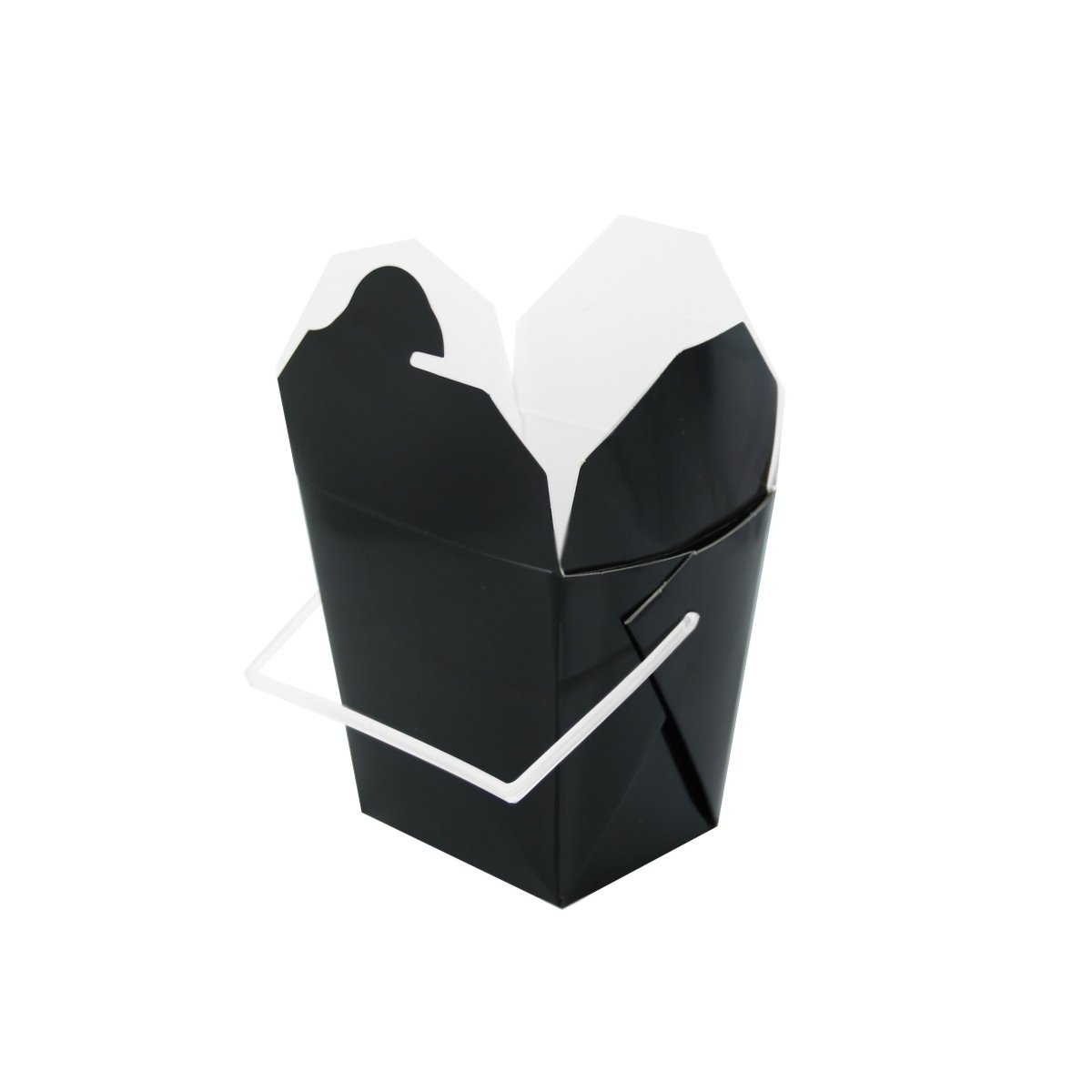Packnwood Black Take Out Box with Handle 16oz L:3.75in W:2.75in H:3.5in - iFoodservice Online