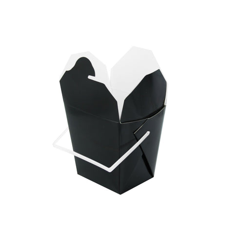 Packnwood Black Take Out Box with Handle 16oz L:3.75in W:2.75in H:3.5in - iFoodservice Online