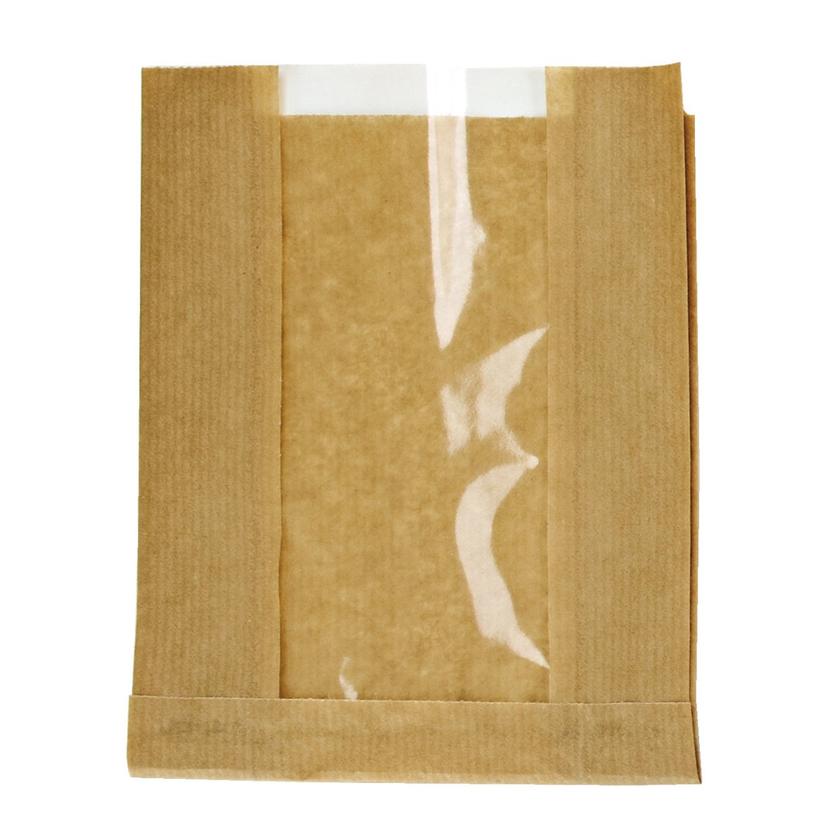 Packnwood Brown Kraft Bag with Window L:11in W:7.1in H:2.8in - iFoodservice Online