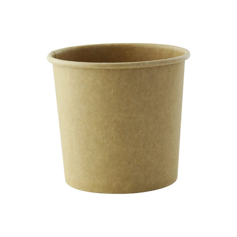 Packnwood Brown Kraft Soup Cup (Lid optional) 12oz D:3.5in H:3.4in - iFoodservice Online
