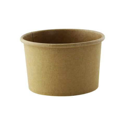 Packnwood Brown Kraft Soup Cup (Lid optional) 8oz D:3.6in H:2.3in - iFoodservice Online