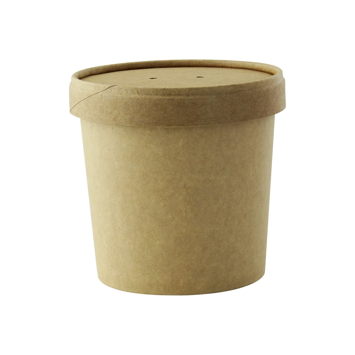 Packnwood Brown Kraft Soup Cup with Kraft Lid Included: 12oz D:3.5in H:3.4in - iFoodservice Online