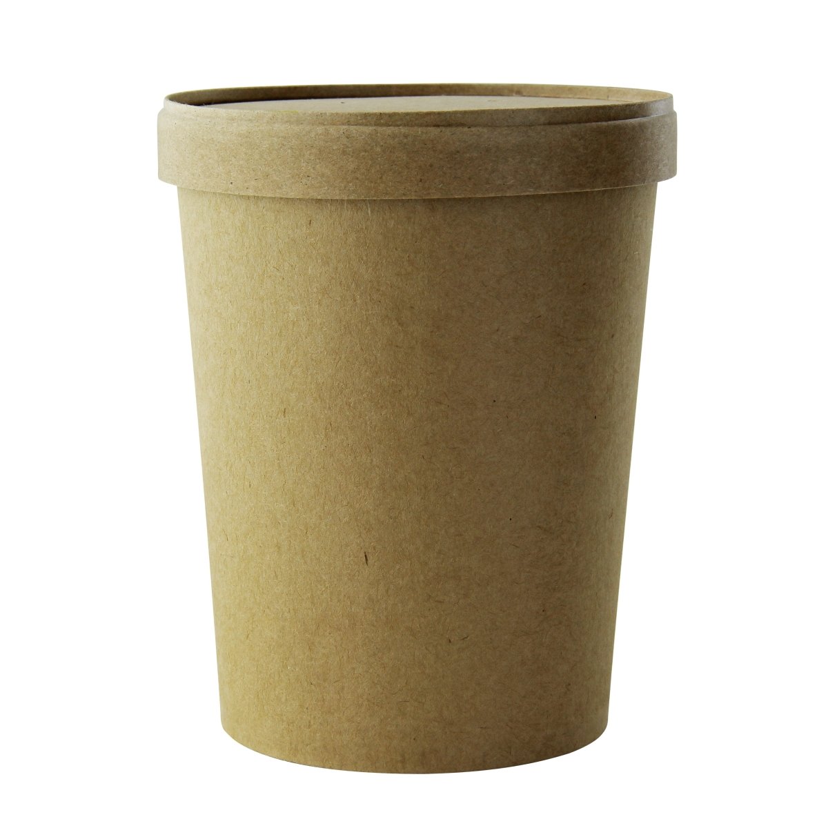 Packnwood Brown Kraft Soup Cup with Kraft Lid Included: 32oz D:4.5in H:5.5in - iFoodservice Online