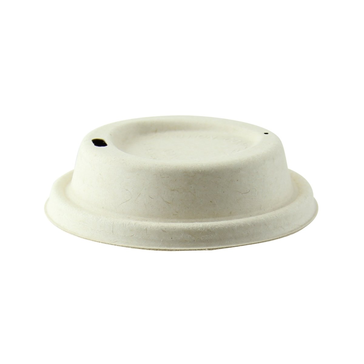 Packnwood Brown sugarcane coffee lid for 10oz / 12oz / 16oz / 20oz (No added PFAs) D:3.54in - iFoodservice Online