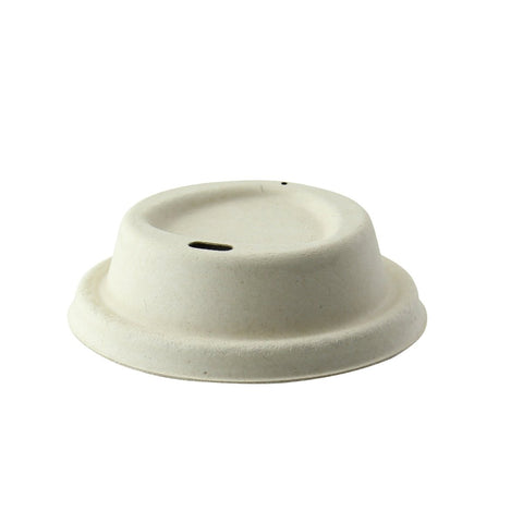 Packnwood Brown sugarcane coffee lid for 8oz (No added PFAs) D:3.15in - iFoodservice Online