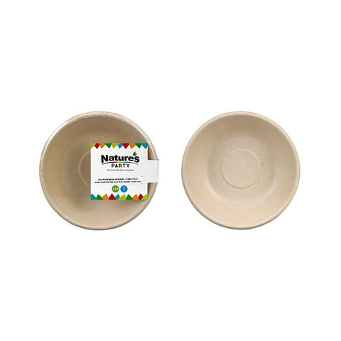 Packnwood Brown sugarcane fibre salad bowl 14oz D:6.3in H:1.42in - iFoodservice Online
