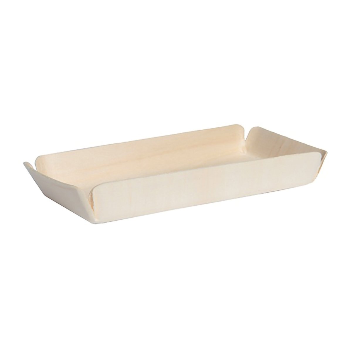 Packnwood CANADA Paper Lined Wooden Tray L:8.2in W:4.1in H:1.1in - iFoodservice Online