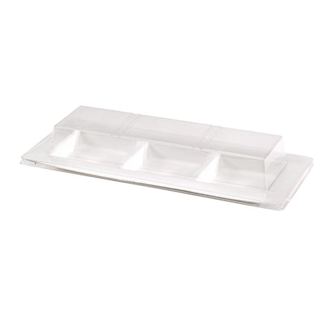 Packnwood Clear PET Lid for 210APU3TAPA 12oz L:10.2in W:4.37in H:1.25in - iFoodservice Online
