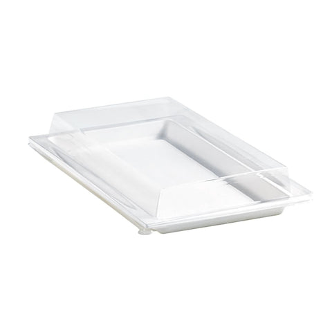 Packnwood Clear PET Lid For 210APUTRP12 L:10.9in W:7.75in H:1.45in - iFoodservice Online