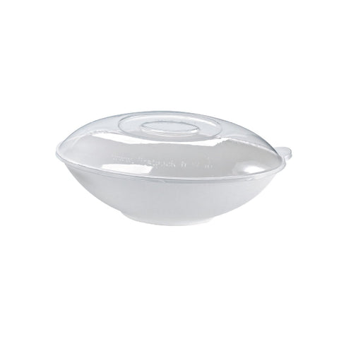 Packnwood Clear PET Lid for 210BCHIC750 & 210BCHIC750BR L:8.77in W:5.39in H:1.69in - iFoodservice Online