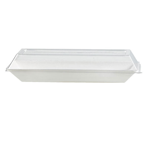 Packnwood Clear PET Lid for 210ECOD2724 L:10.3in W:5.19in H:1.29in - iFoodservice Online