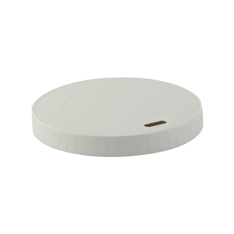 Packnwood Compostable White Paper Coffee Lid for 8oz D:3.15in - iFoodservice Online