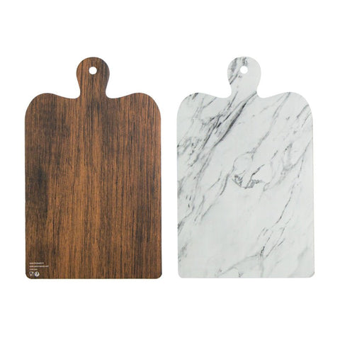 Packnwood Double Face Marble/Wooden Planks For Mezze/Tapas L:11.6in W:7.1in - iFoodservice Online