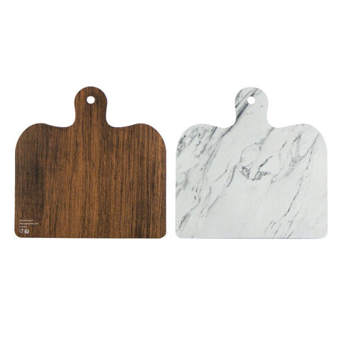 Packnwood Double Face Marble/Wooden Planks For Mezze/Tapas With Hole L:8in W:8in - iFoodservice Online