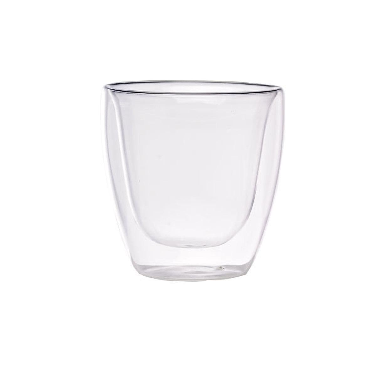 Packnwood Double Wall Short Mini Reusable Glass 2.5oz D:2.5in H:2.65in - iFoodservice Online