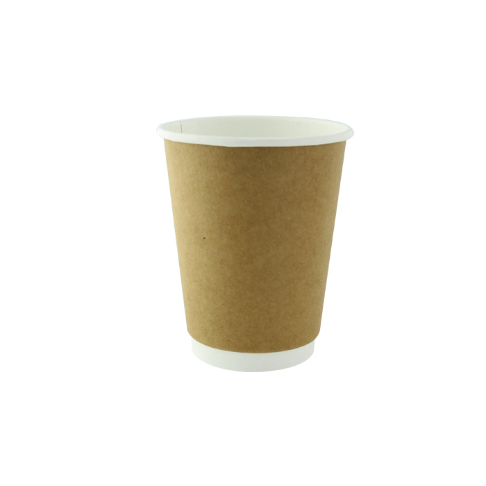 Packnwood Double walled PLA cardboard cup 12oz D:3.54in H:4.33in - iFoodservice Online