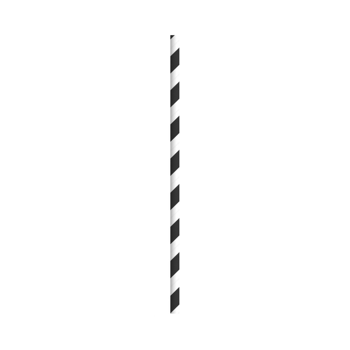 Packnwood Durable Black & White Striped Cocktail Paper Straws - Unwrapped D:0.2in H:5.7in - iFoodservice Online