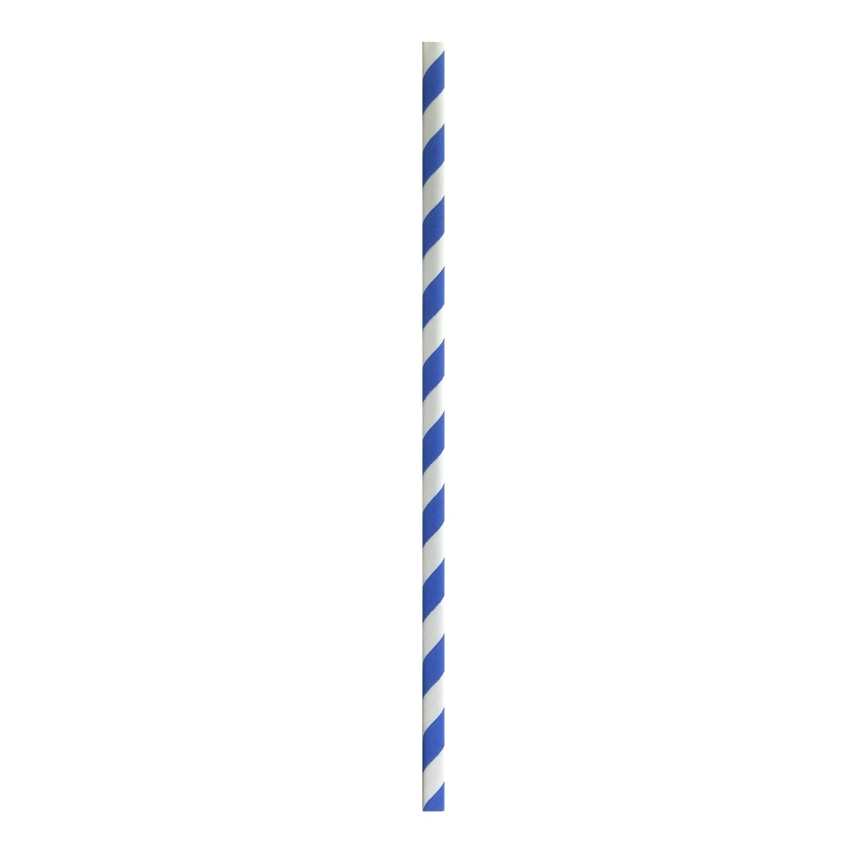 Packnwood Durable Blue & White Striped Cocktail Paper Straws - Unwrapped D:0.2in H:5.7in - iFoodservice Online