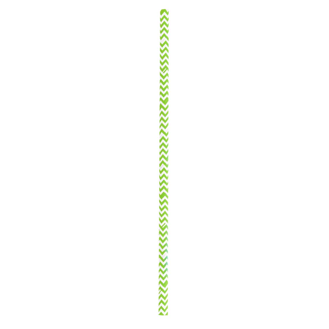 Packnwood Durable Lime Green & White Design Paper Straws - Unwrapped D:0.2in L:7.75in - iFoodservice Online