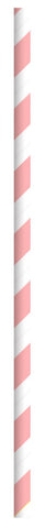 Packnwood Durable Pink & White Striped Paper Straws - Wrapped D:0.2in L:7.75in - iFoodservice Online