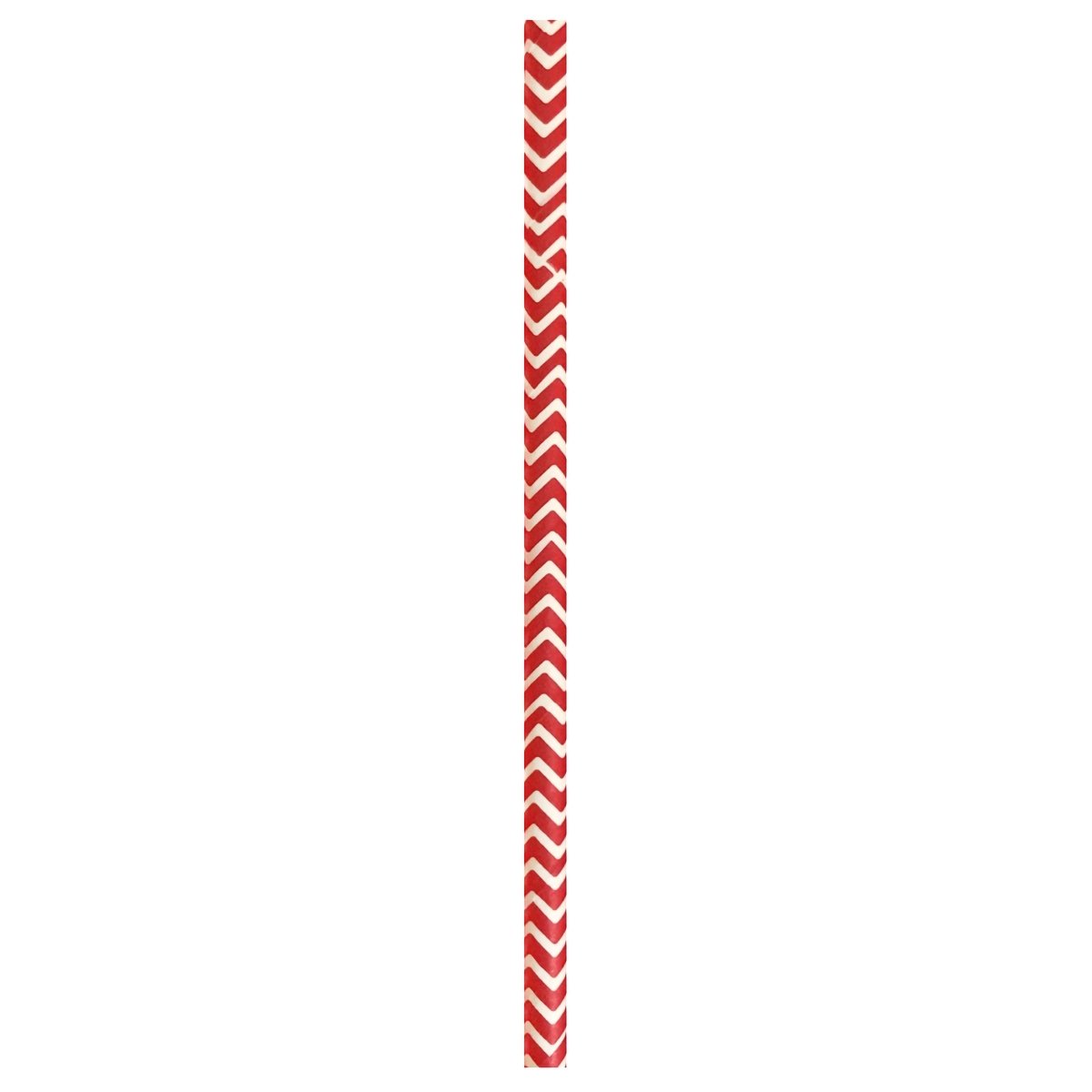 Packnwood Durable Red & White Design Paper Straws - Unwrapped D:0.2in L:7.75in - iFoodservice Online