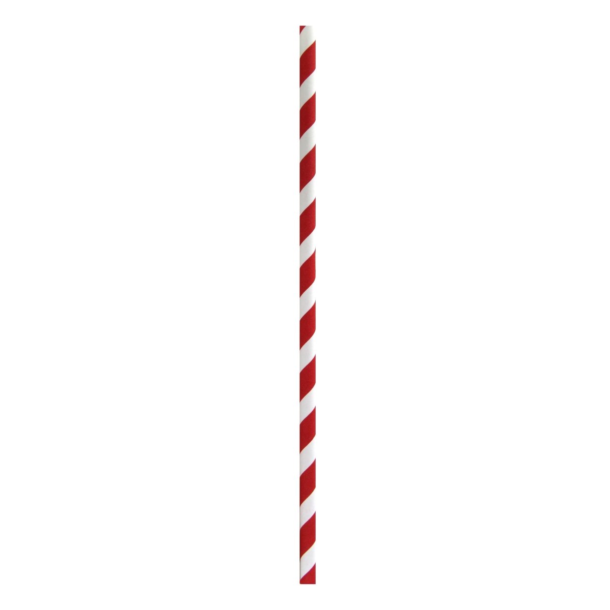 Packnwood Durable Red & White Striped Cocktail Paper Straws - Unwrapped D:0.2in H:5.7in - iFoodservice Online